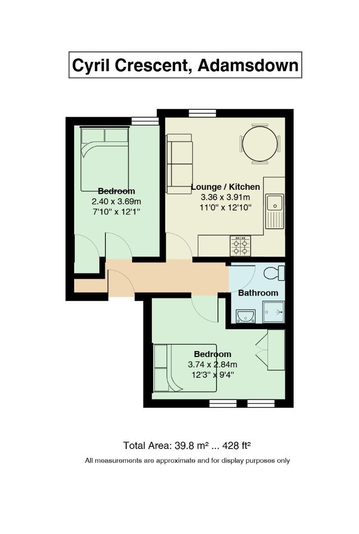 Floorplan for Cyril Crescent, Roath